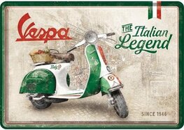 Metal card 10 x 15 Vespa