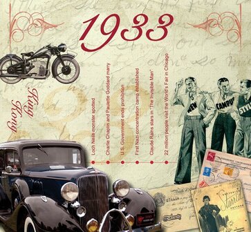 Kaart en CD geboortejaar 1933