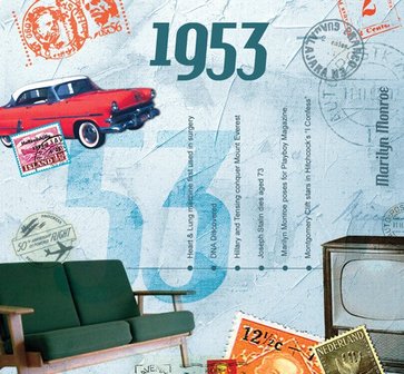 Kaart en CD geboortejaar 1953