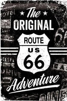Wandbord Route 66 Adventure