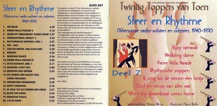 CD Twintig Toppers van Toen, Sfeer en Rhythme, Hilversumse radio-solisten en orkesten, deel 7, samenstelling Harry Belle