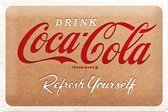 Tin sign: Coca-Cola &quot;Refresh yourself&quot; (20x30cm)