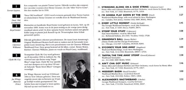 CD Twintig Toppers van Toen, Jazz uit de jaren '30, deel 3, samenstelling Harry Belle