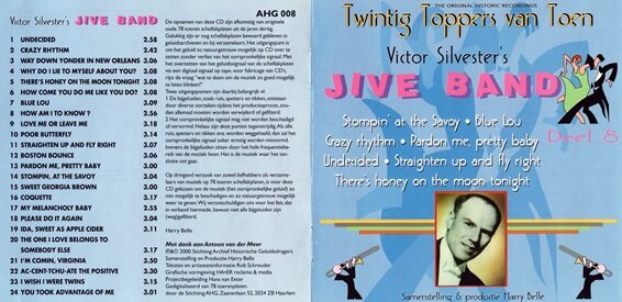 CD Twintig Toppers van Toen, Victor Silvester's Jive Band, deel 8, samenstelling Harry Belle