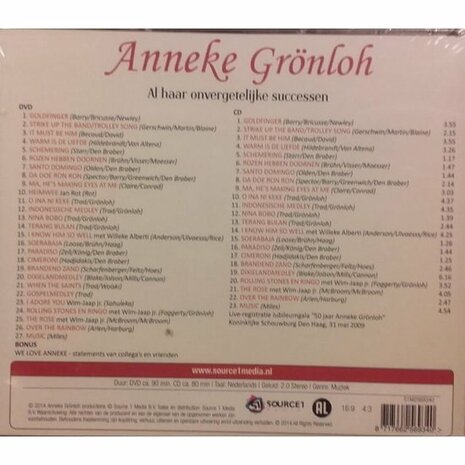 Anneke Gronloh - Al haar onvergetelijke successen (DVD|CD)