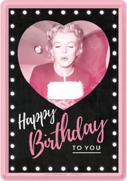 Metal Card Happy Birthday Marilyn Monroe Metal Card Happy Birthday Marilyn Monroe